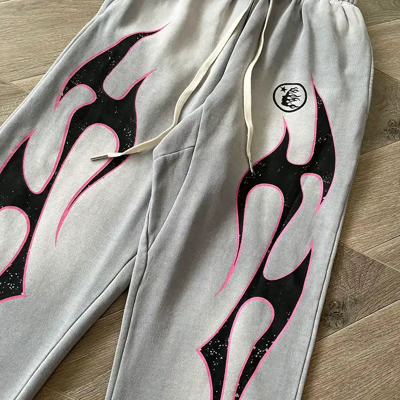 Pantalón Hellstar Grey Future Flame Sweatpants