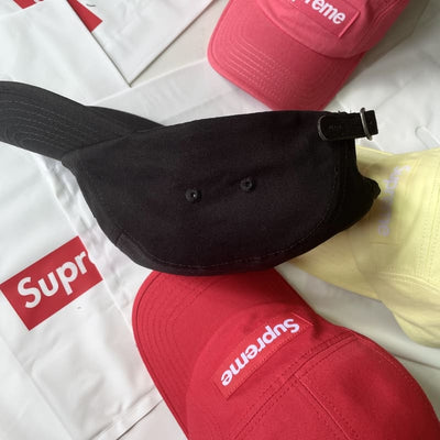 Gorra Supreme Washed Chino Twill Camp Black