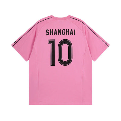 Playera Balenciaga Shanghai #10 Soccer Jersey Oversized Pink