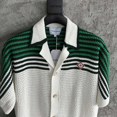 Conjunto Casablanca Crochê Verde/Blanco