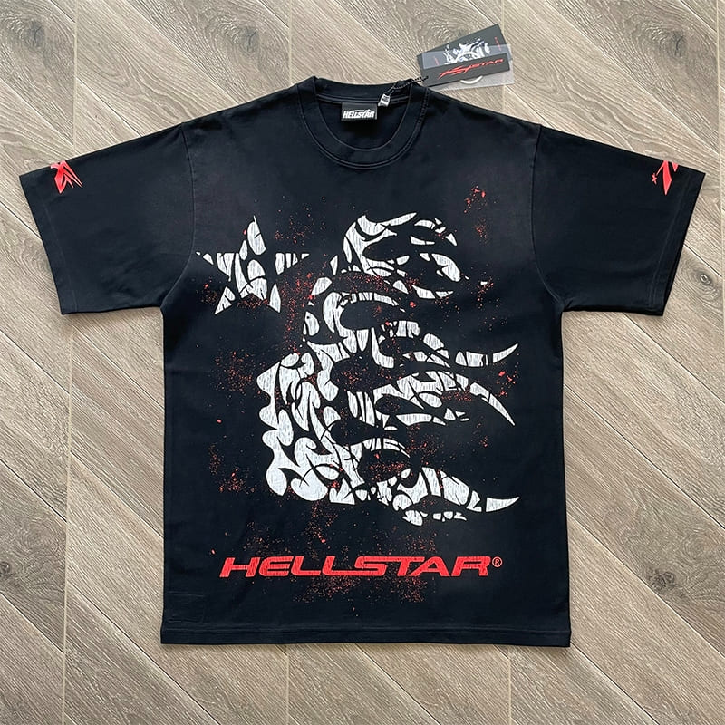 Playera Hellstar Thorn Black Red