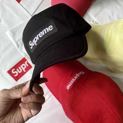 Gorra Supreme Washed Chino Twill Camp Black