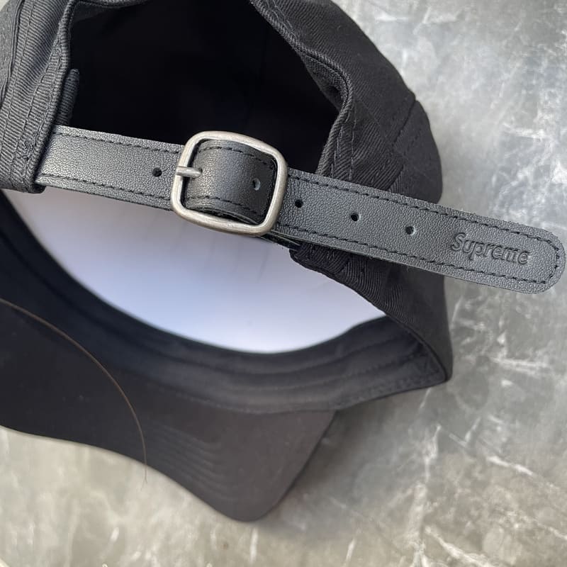 Gorra Supreme Washed Chino Twill Camp Black