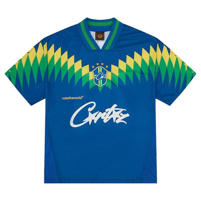 Playera Corteiz Fútbol Brasil Azul