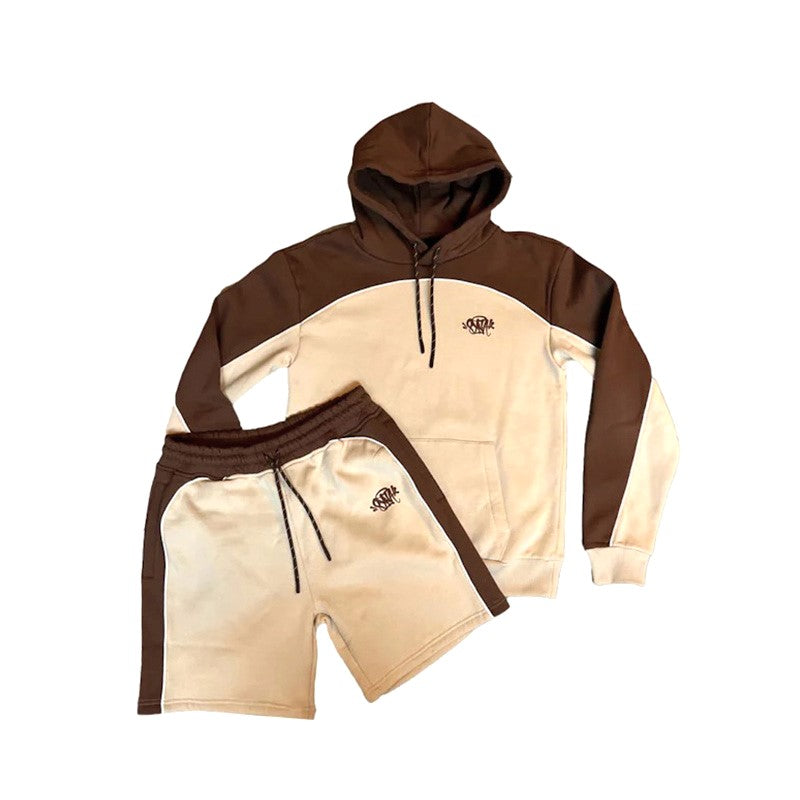 Conjunto Synaworld Pipe Hoodie & Shorts Beige