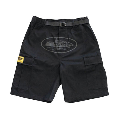 Bermuda Cargo Corteiz Logo Negro