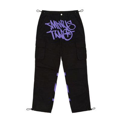 Pantalón Minus Two Cargo Negro/Roxa