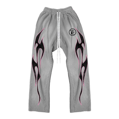 Pantalón Hellstar Grey Future Flame Sweatpants