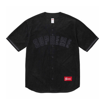 Playera Supreme Ultrasuede Mesh Baseball Negro