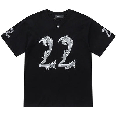 Playera Amiri 22 Logo-Print White Black