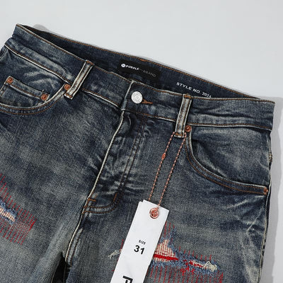 Pantalón Purple Red Cuts Jeans