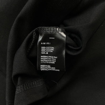 Playera Amiri Staggered Logo Negro