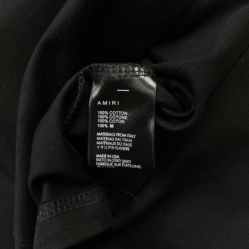 Playera Amiri Staggered Logo Negro