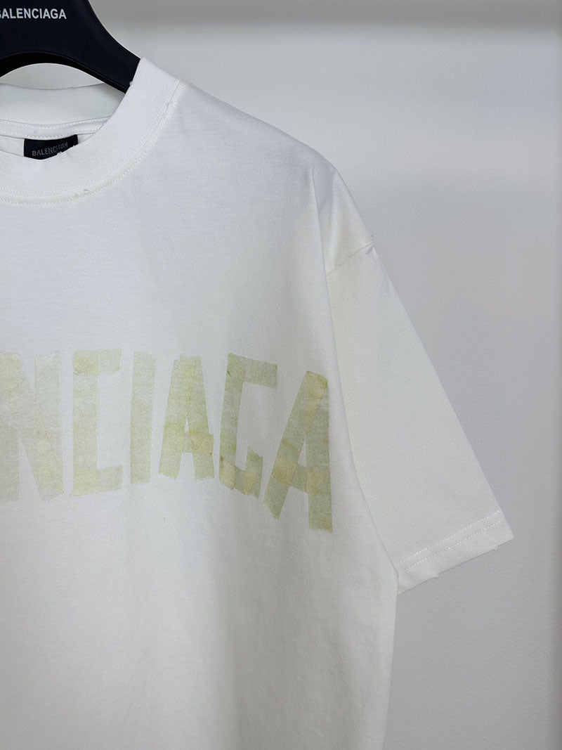 Playera Balenciaga Tape Type Blanco