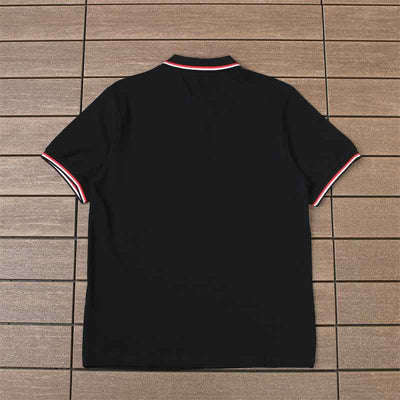 Playera Moncler Rib Polo Preta