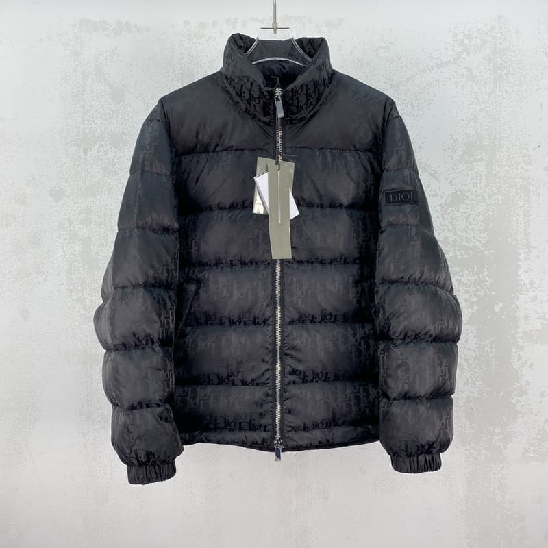 Chamarra Puffer Dior Oblique Negro