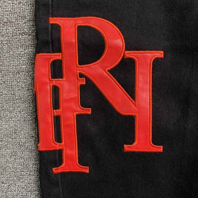 Pantalón Amiri Jeans Staggered Logo Preta