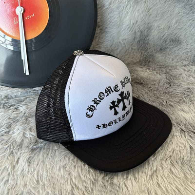 Gorra Chrome Hearts Hollywood Cross Negro/Blanco