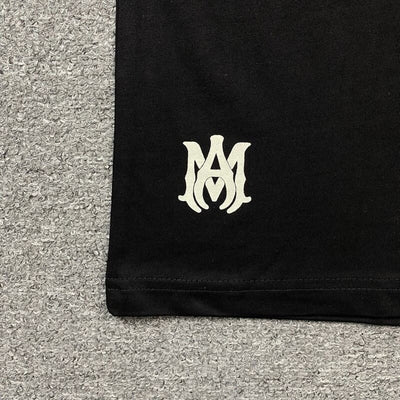 Playera Amiri Staggered Logo Negro