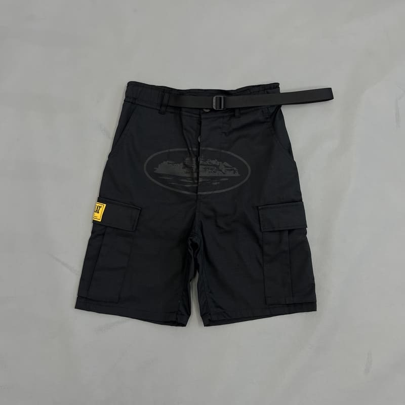 Bermuda Cargo Corteiz Logo Negro