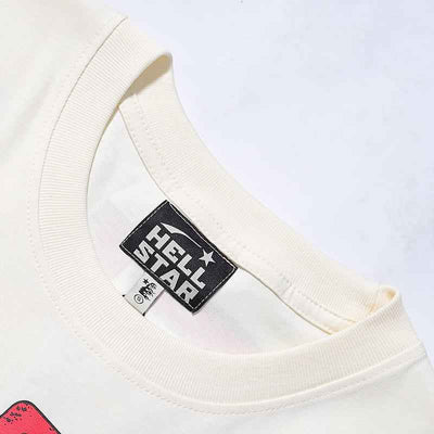 Playera Hellstar Human Development White Cream