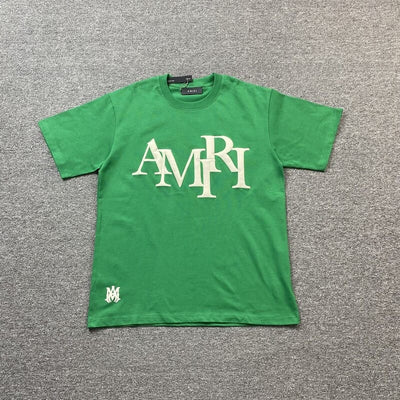 Playera Amiri Staggered Logo Verde