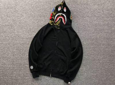 Moletom Bape Shark Zip Negro
