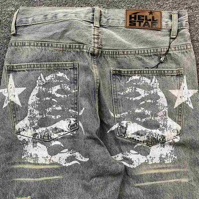 Pantalón Hellstar Torn Jeans Logo