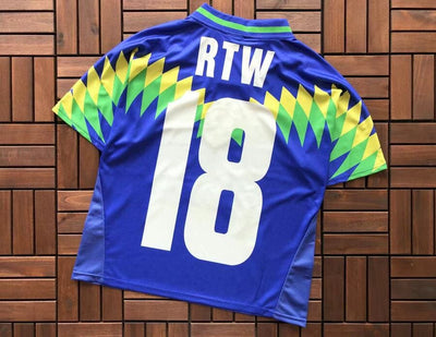 Playera Corteiz Fútbol Brasil Azul