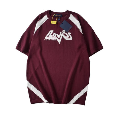 Playera Louis Vuitton Short-Sleeved Cotton Intarsia Crewneck