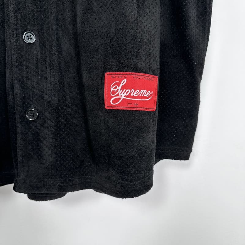Playera Supreme Ultrasuede Mesh Baseball Negro
