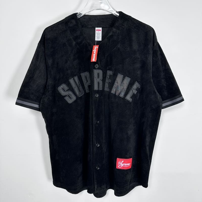 Playera Supreme Ultrasuede Mesh Baseball Negro