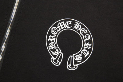 Moletom Chrome Hearts Horseshoe Floral Negro