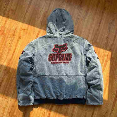 Chamarra Supreme x Fox Racing Hooded Work Denim