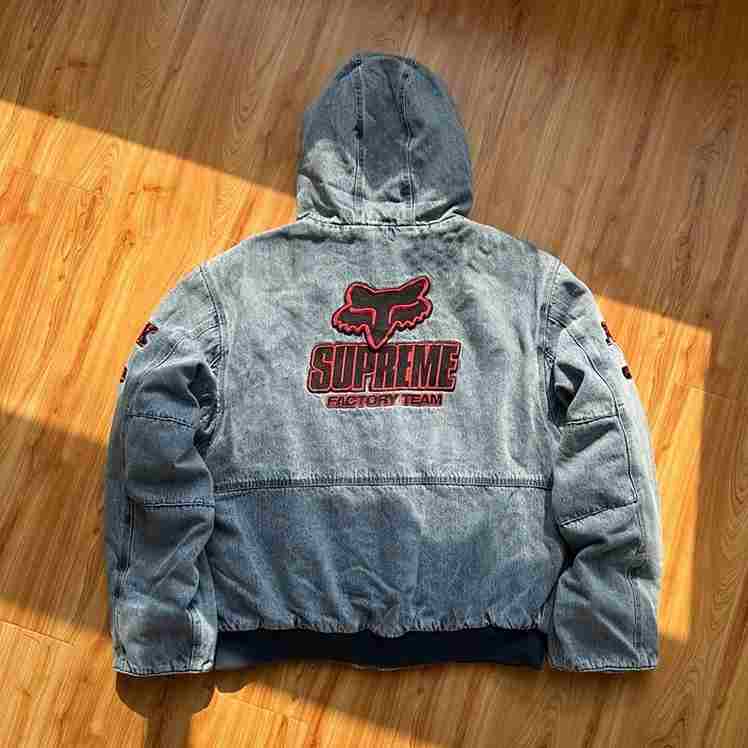 Chamarra Supreme x Fox Racing Hooded Work Denim