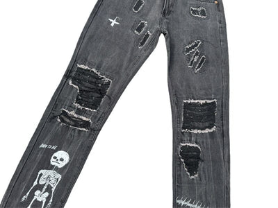 Pantalón Jeans Gallery Dept. Skull Black