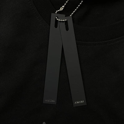 Playera Amiri Staggered Logo Negro