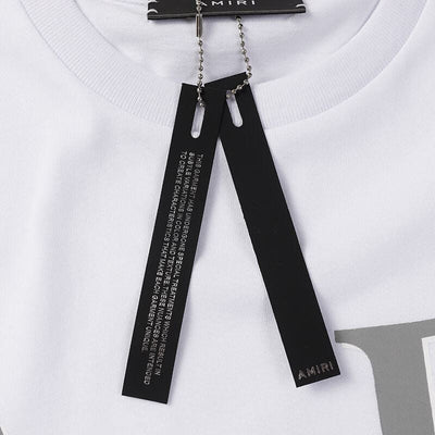 Playera Amiri Staggered Chrome Blanca