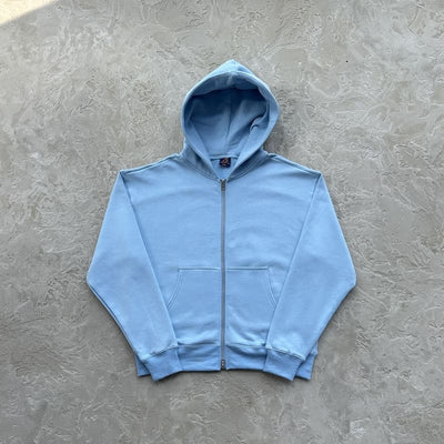 Chamarra Corteiz Hybrid Knit Alcatraz Azul