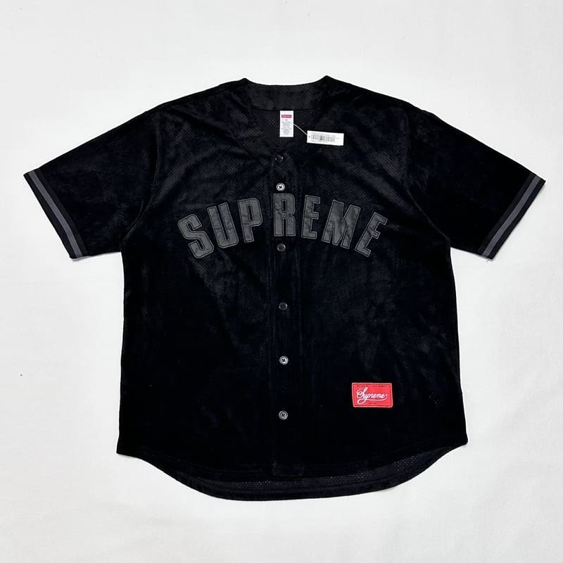 Playera Supreme Ultrasuede Mesh Baseball Negro