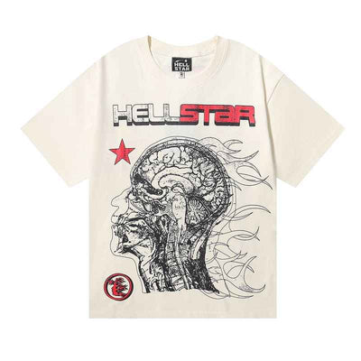 Playera Hellstar Human Development White Cream