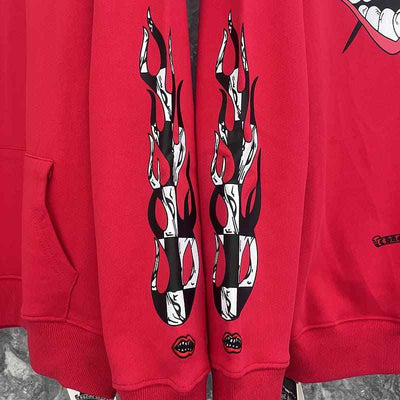 Moletom Chrome Hearts x Matty Boy Flames Rojo