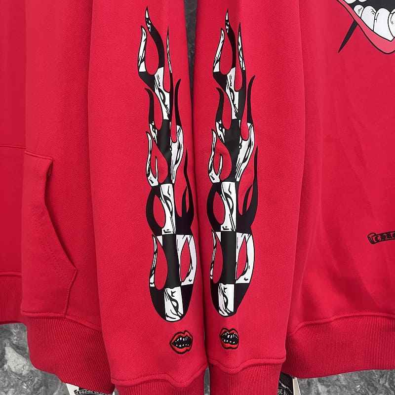 Moletom Chrome Hearts x Matty Boy Flames Rojo