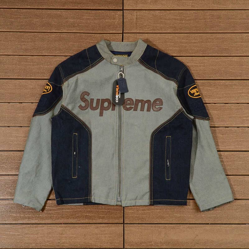 Chamarra Supreme x Vanson Leathers Cordura Denim