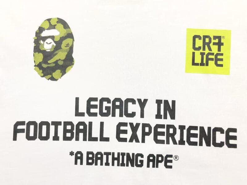Playera BAPE x CR7Life Ronaldo 7 Blanca