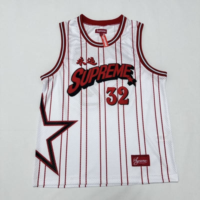 Playera Supreme Star Basketball Jersey White