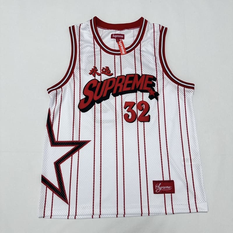 Playera Supreme Star Basketball Jersey White