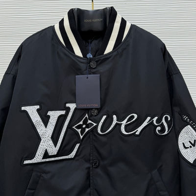 Chamarra Louis Vuitton 'LV Lovers' Nylon Crystal Baseball