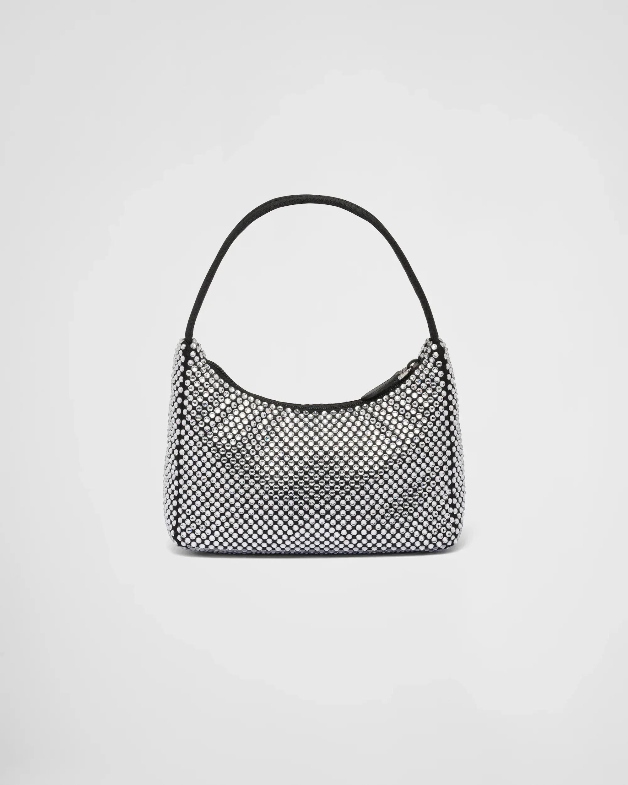Bolsa en Cetim con Cristais Prada Re-Edition 2000