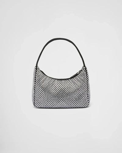 Bolsa en Cetim con Cristais Prada Re-Edition 2000